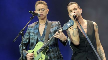 Depeche Mode : Martin Gore et Dave Gahan, au Stade de France  le 15 juin 2013
 (SADAKA EDMOND/SIPA)