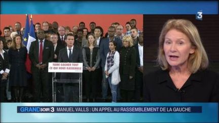 Catherine Demangeat sur la candidature de Valls (FRANCE 3)