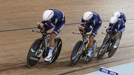 L'équipe de France de cyclisme sur piste. (CHRISTOPHE SAIDI/SIPA)