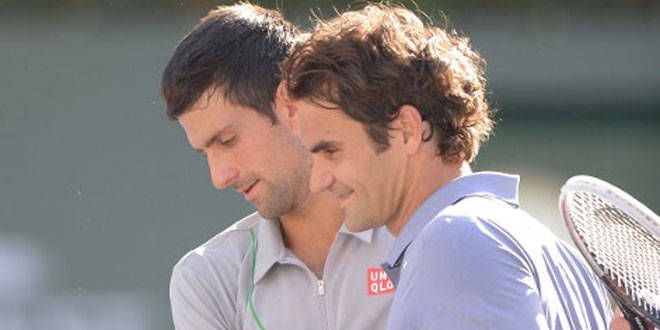 Novak Djokovic et Roger Federer