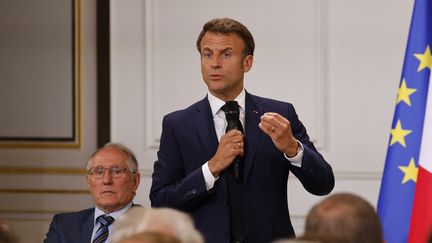 Emmanuel Macron, le 4 juillet 2023. (LUDOVIC MARIN / POOL)