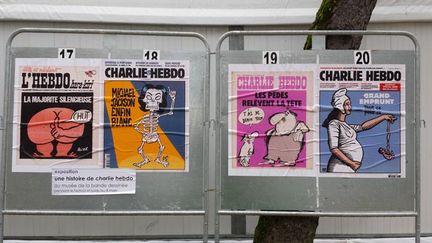 &nbsp; (Angoulême a affiché des Unes de Charlie Hebdo dans toute la ville pendant le festival de BD © RF-Jean-Marie Porcher)