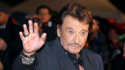 Johnny Hallyday aux NRJ Music Awards, le 28 janvier 2012,&nbsp;&agrave; Cannes (Alpes-Maritimes). (VALERY HACHE / AFP)