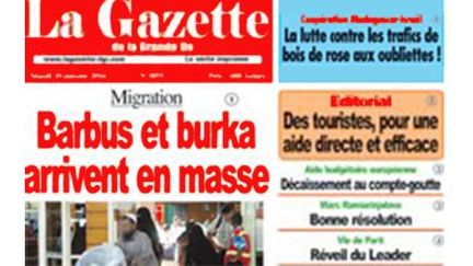  (Capture d&#039;écran de la couverture du journal «La Gazette de la Grande Île»)