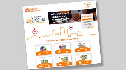 Le site monpaniersolidaire.org de la Banque alimentaire. (CAPTURE D'ÉCRAN)