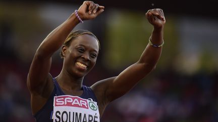 La Fran&ccedil;aise Myriam Soumar&eacute; aux championnats d'Europe d'ath&eacute;tisme &agrave; Zurich (Suisse), le 14 ao&ucirc;t 2014. (OLIVIER MORIN / AFP)