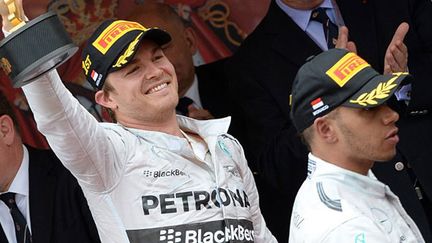 Les deux pilotes de Mercedes, Nico Rosberg, vainqueur à Monaco, et Lewis Hamilton