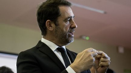 Christophe Castaner, ministre de l'Intérieur, le 11 avril 2019, à Strasbourg (Bas-Rhin). (ELYXANDRO CEGARRA / NURPHOTO / AFP)