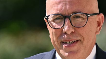 Eric Ciotti arrives for a meeting with the French president at the Élysée Palace in Paris on August 26, 2024. (BERTRAND GUAY / AFP)