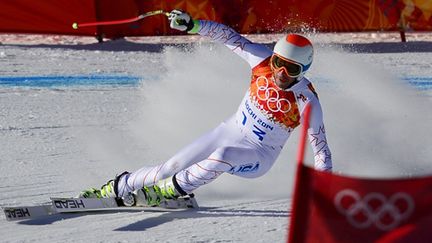 Bode Miller lors du 3e entraînement de la descente des JO de Sotchi (OLIVIER MORIN / AFP)