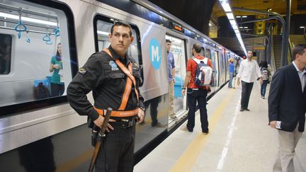 Une station de la nouvelle ligne de métro à Rio de Janeiro (Brésil), le 31 juillet 2016. (MAXPPP)