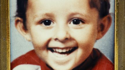 Portrait du petit Grégory Villemin, 4 ans, dont le corps est découvert dans la Vologne le 16 octobre 1984. (MARCEL MOCHET / AFP)