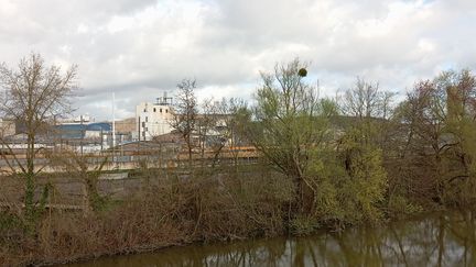 Une plateforme chimique au bord de l'Oise, à Villers-Saint-Paul. (GUILLAUME FARRIOL / RADIOFRANCE)