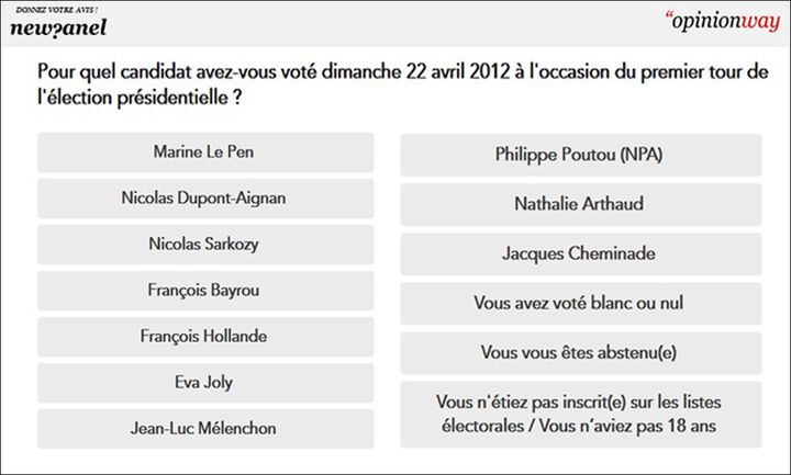 Exemple de question permettant de procéder au "redressement" des chiffres brut. (CAPTURE D'ÉCRAN)