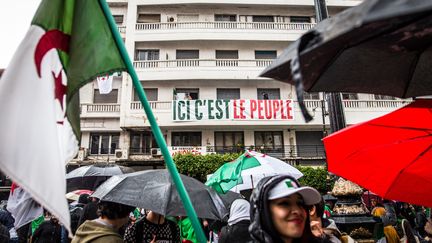 Une manifestation à Alger, le 22 mars 2019, contre le maintien au pouvoir d'Abdelaziz Bouteflika (SADAK SOUICI / LE PICTORIUM / MAXPPP)