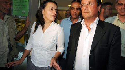 C&eacute;cile Duflot&nbsp;et Francois Hollande, le 21 ao&ucirc;t 2008 &agrave; Toulouse. (PASCAL PAVANI / AFP)