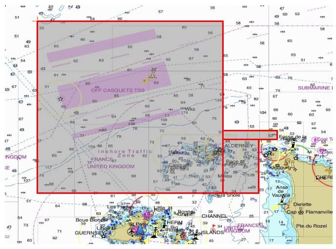 La police de Guernesey a publié une carte des recherches réalisées pour retrouver l'avion disparu, mardi 22&nbsp;janvier 2019. (POLICE DE GUERNESEY)