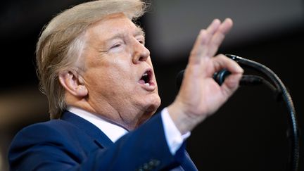 Le président américain Donald Trump, le 11 octobre 2019 lors d'un meeting en Louisiane. (SAUL LOEB / AFP)