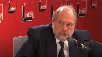 Le garde des Sceaux Éric Dupond-Moretti sur France Inter le 19 octobre 2021. (RADIO FRANCE / FRANCE INTER)