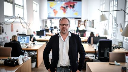 Christophe Deloire, secrétaire général de Reporters sans frontières, le 9 octobre 2020. (STEPHANE DE SAKUTIN / AFP)