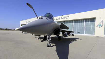 Un avion de chasse de type Rafale construit par Dassault. (NICOLAS MAETERLINCK / BELGA MAG)