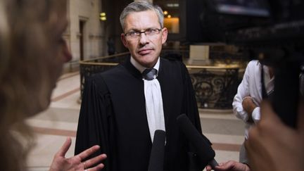 L'avocat de l'Opus Dei, Thierry Logier, au palais de Justice de Paris, le 22 septembre 2011. (LIONEL BONAVENTURE / AFP)