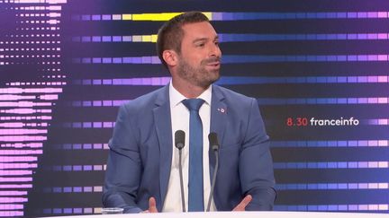 Julien Odoul, député RN de l'Yonne, était l'invité du "8h30 franceinfo", samedi 24 septembre 2022. (FRANCEINFO / RADIOFRANCE)