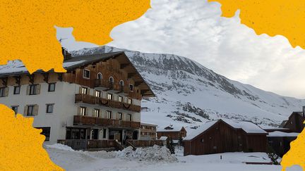 La commune de l'Alpe d'Huez (Isère), le 23 janvier 2020.&nbsp; (RAPHAEL GODET / AWA SANE / FRANCEINFO)