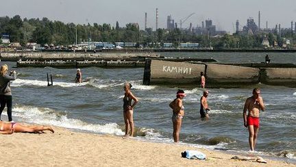 vue du rivage de Marioupol en Ukraine en août 2014. (AFP)