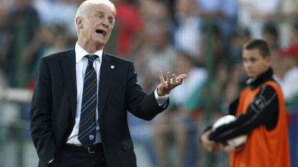 Giovanni Trapattoni, dit "Le Trap", toujours aussi expressif au bord du terrain. ( REUTERS)