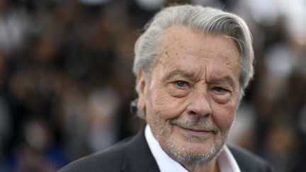 French actor Alain Delon during the presentation of his honorary Palme d'Or at the Cannes Film Festival, May 19, 2019. (CHRISTOPHE SIMON / AFP)