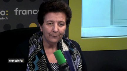 Frédérique Vidal, ministre de l'Enseignement supérieur, dans les studios de franceinfo. (FRANCEINFO / RADIOFRANCE)