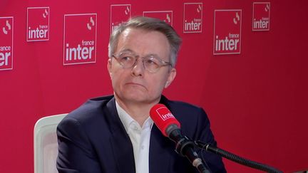 Dominique Schelcher, PDG de la coopérative Système U, invité de France Inter, jeudi 1er décembre. (CAPTURE D'ECRAN / FRANCE INTER)