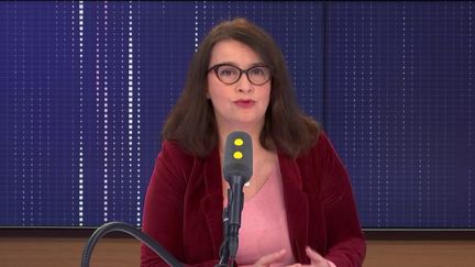 Cécile Duflot, directrice générae d'Oxfam France, dans les studios de franceinfo, le 26 décembre 2019. (FRANCEINFO / RADIOFRANCE)