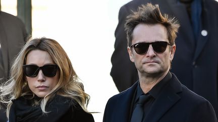 Les aînés de Johnny Hallyday, Laura et David, décembre 2017
 (BERTRAND GUAY / AFP)