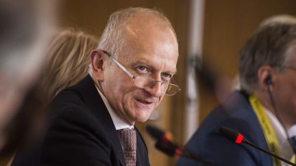 Le président de l'Université de Strasbourg (Bas-Rhin), Michel Deneken, le 31 mars 2022. (MARTIN LELIEVRE / HANS LUCAS)