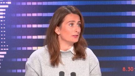 Marine Tondelier, conseillère régionale des Hauts-de-France et co-trésorière d'Europe Écologie-Les Verts, était l'invitée de franceinfo, dimanche 11 septembre. (CAPTURE ECRAN / FRANCEINFO)