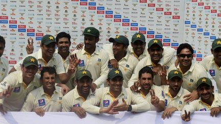 L'équipe du Pakistan de cricket affrontait le Bangladesh, le 9 mai 2015 à Dacca.  (MUNIR UZ ZAMAN / AFP)