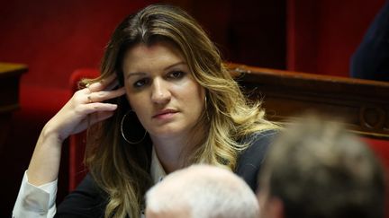 Marlène Schiappa, secrétaire d'Etat chargée de l'Économie sociale et solidaire et de la Vie associative, à l'Assemblée nationale, à Paris, le 22 novembre 2022. (THOMAS SAMSON / AFP)