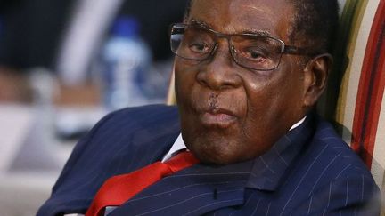 Robert Mugabé à la commlission mixte Zimbabwe-Afrique du Sud le 3 octobre 2017 à Pretoria. (Photo AFP¨/Phill Magaakoe)