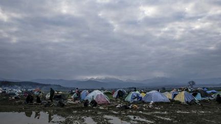 Camp de réfugiés et de migrants près de la localité d'Idomeni (Grèce), à la frontière gréco-macédonienne, le 17 mars 2016 (REUTERS - Alkis Konstantinidis)