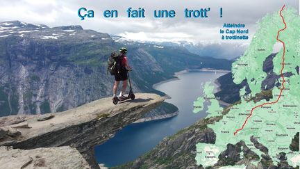 Hervé Magnin a parcouru 5000 km vers le Cap Nord sur une trottinette électrique. (HERVE MAGNIN)