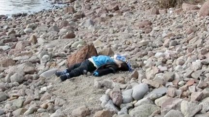  (Parmi les victimes, ce petit enfant dont le corps a été découvert sur le rivage près de la ville d'Ayvacik © REUTERS)