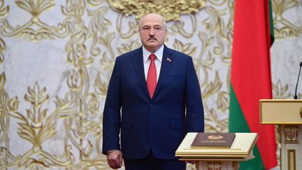 Le président Alexandre Loukachenko à Minsk, en septembre 2020. (ANDREI STASEVICH / BELTA)