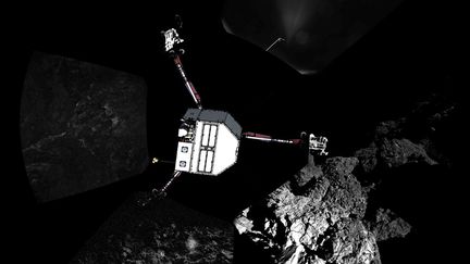 Le robot Philae, photographi&eacute; le 13 novembre 2014 sur la com&egrave;te Tchouri. (ESA / AFP)