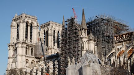 Une vue de la cathédrale Notre-Dame, le 21 janvier 2020 à Paris. (EMMANUEL FRADIN / HANS LUCAS / AFP)