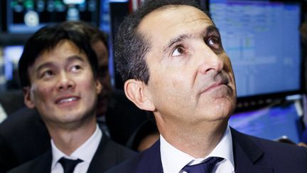 Patrick Drahi en juin 2017 lors de l'introduction du titre Altice à la bourse de New York. (MAXPPP)