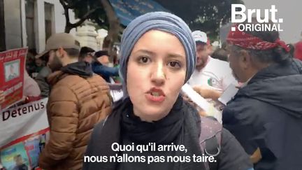 VIDEO. "Je veux vivre libre en Algérie, je veux vivre en Algérie sans avoir peur", lance un jeune manifestant (BRUT)