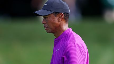 Tiger Woods (ici lors du Masters d'Augusta, le 14 novembre 2020) était seul dans son véhicule. (ROB CARR / GETTY IMAGES NORTH AMERICA)