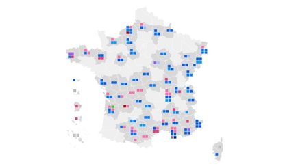 Carte des résultats des élections sénatoriales 2020, mise à jour à 23h. (FRANCEINFO)